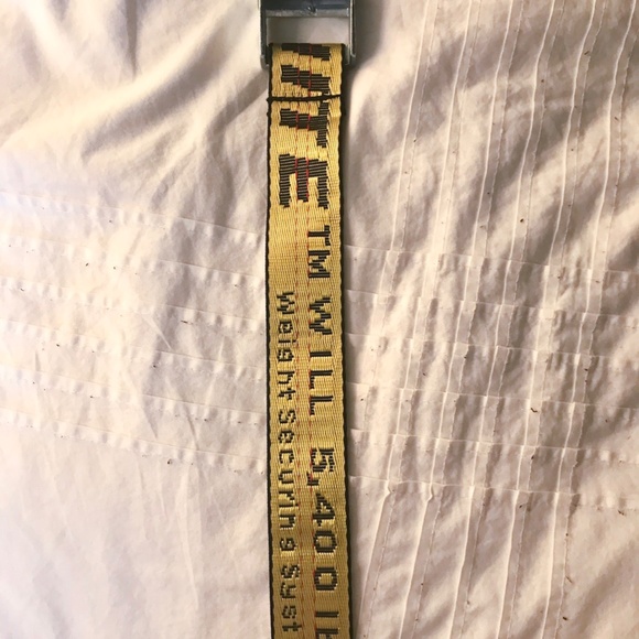 Off White Rare Vlone Yellow Industrial Belt